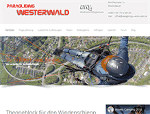 Tablet Screenshot of paragliding-westerwald.de